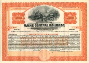 Maine Central Railroad - $5,000 - Bond